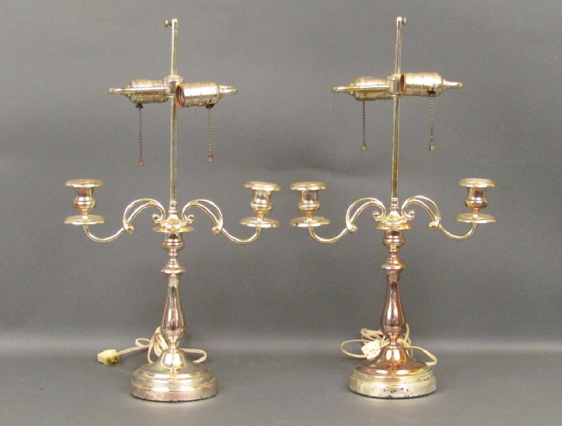 Pair Christofle Candelabra Lamps (1 of 7)