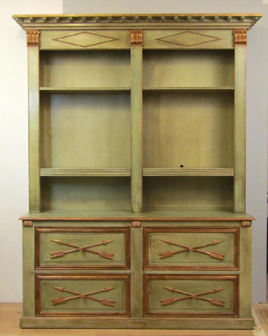 Empire Style Tall Painted Bookcase (1 of 10)