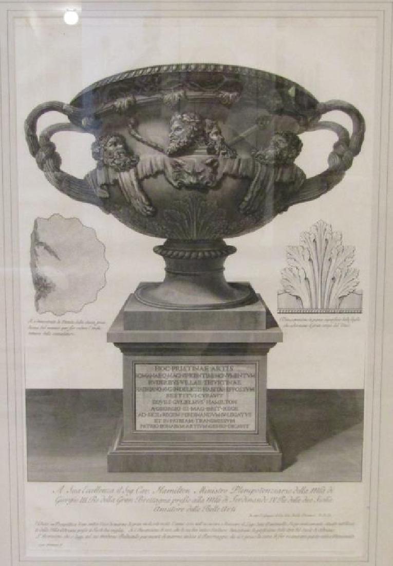 After Cavalier Piranesi - Etching of an Urn (1 of 6)
