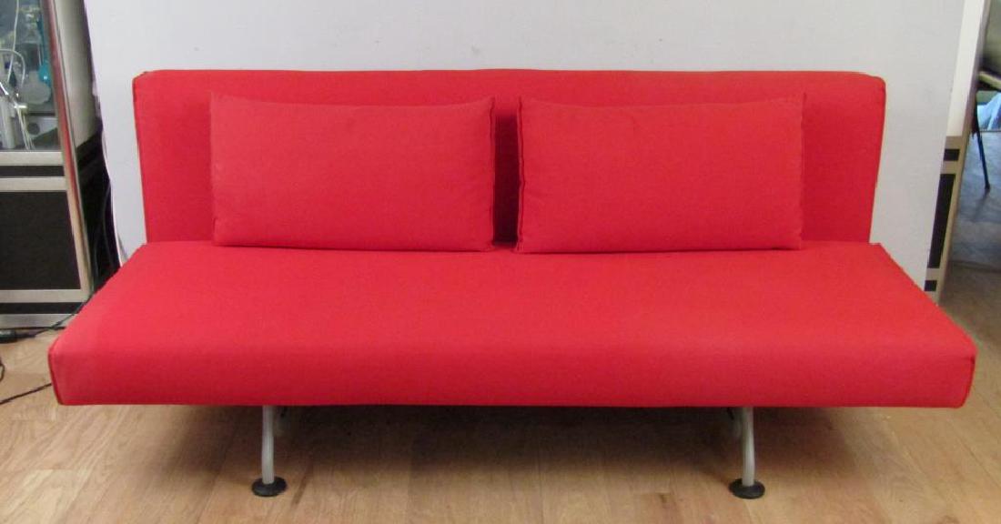 Modern Red Upholstered Futon (1 of 5)