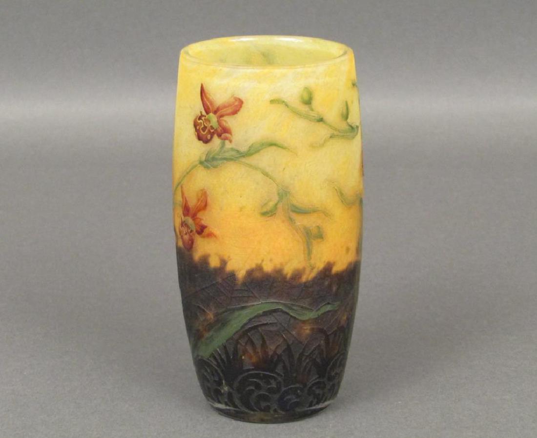 Daum Nancy Cameo Enamel Glass Vase (1 of 8)