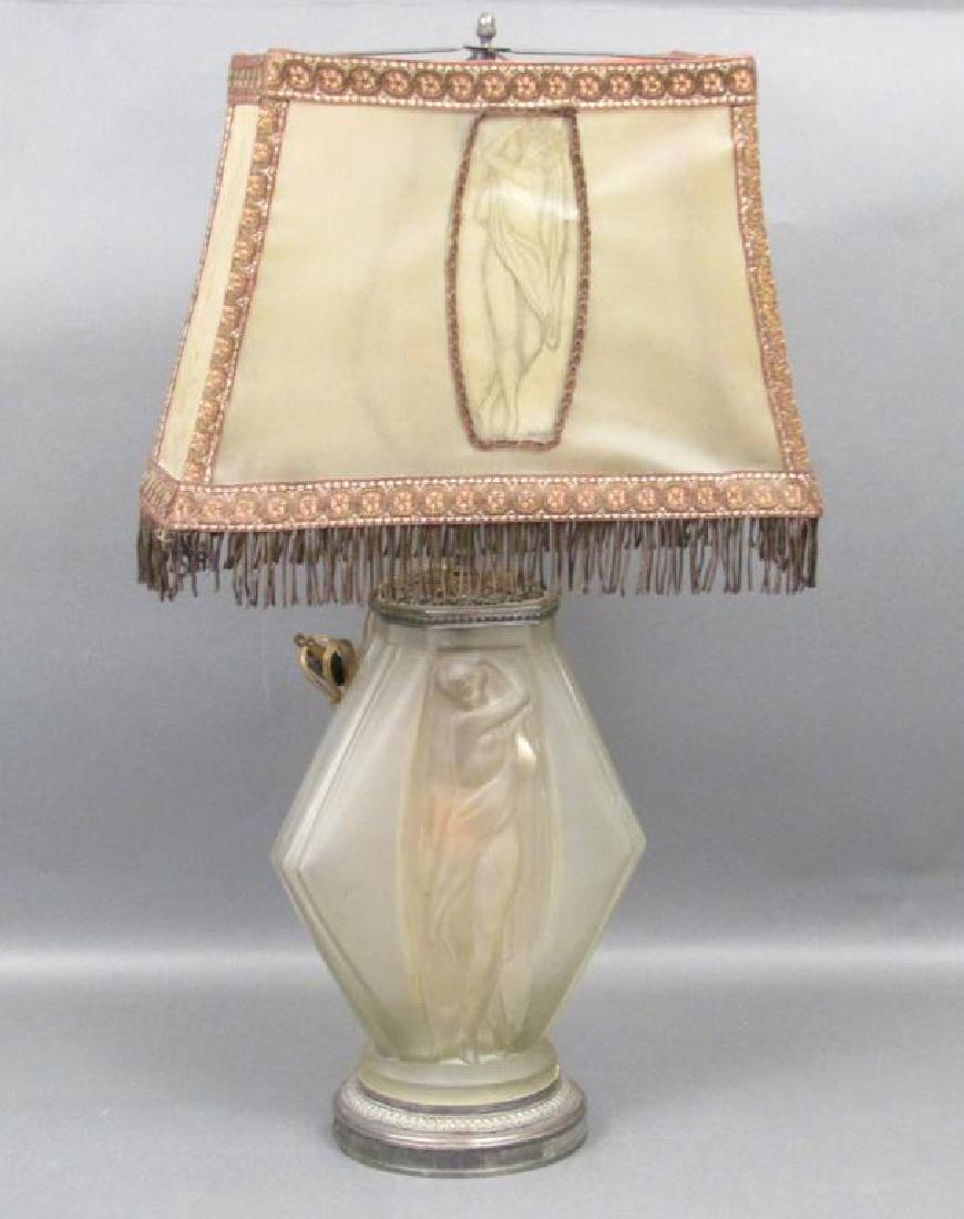 Etling French Frosted Glass Table Lamp (1 of 10)