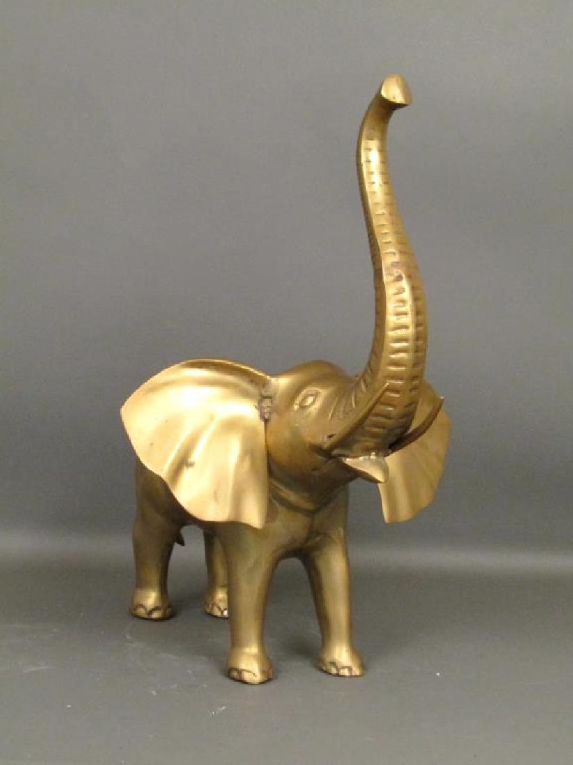 Brass Elephant Sculpture (1 of 4)