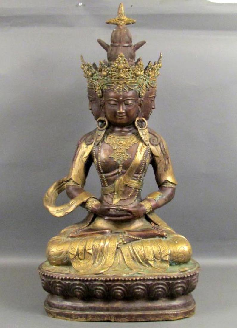 Heavy Asian Bronze Bodhisattva (1 of 8)