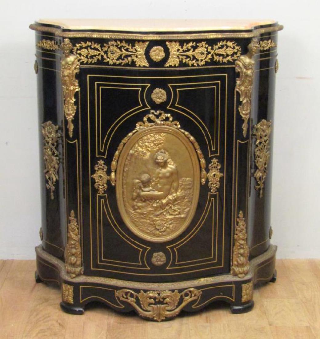 Louis Philippe Style Marble Top Cabinet (1 of 9)