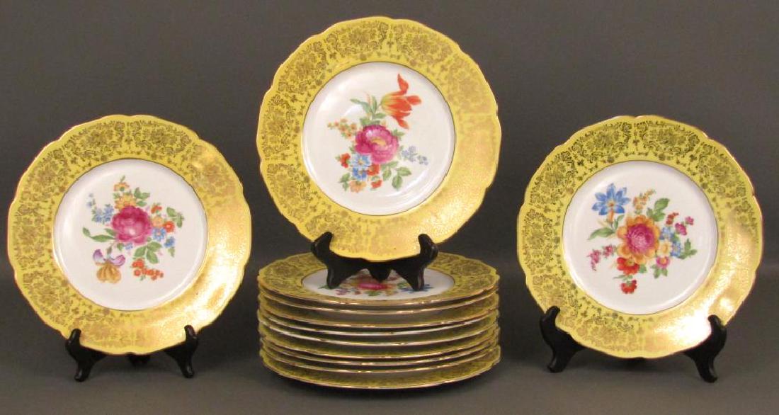Set of 12 Czechoslovakian Porcelain Plates (1 of 7)