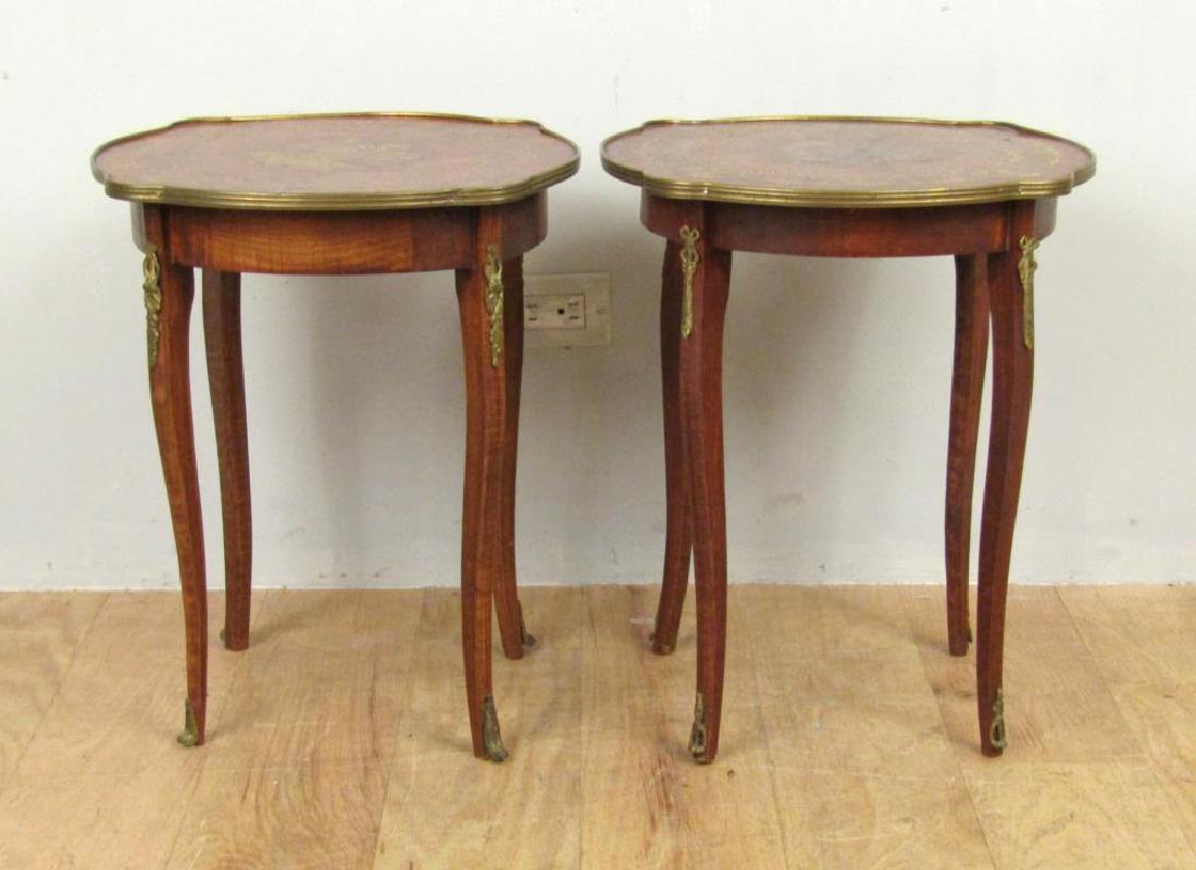 Pair Similar French Style Lamp Tables (1 of 6)