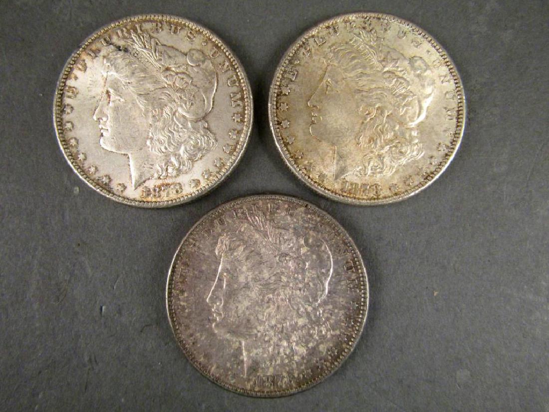 3 - US Morgan 1878 Silver Dollars (1 of 2)