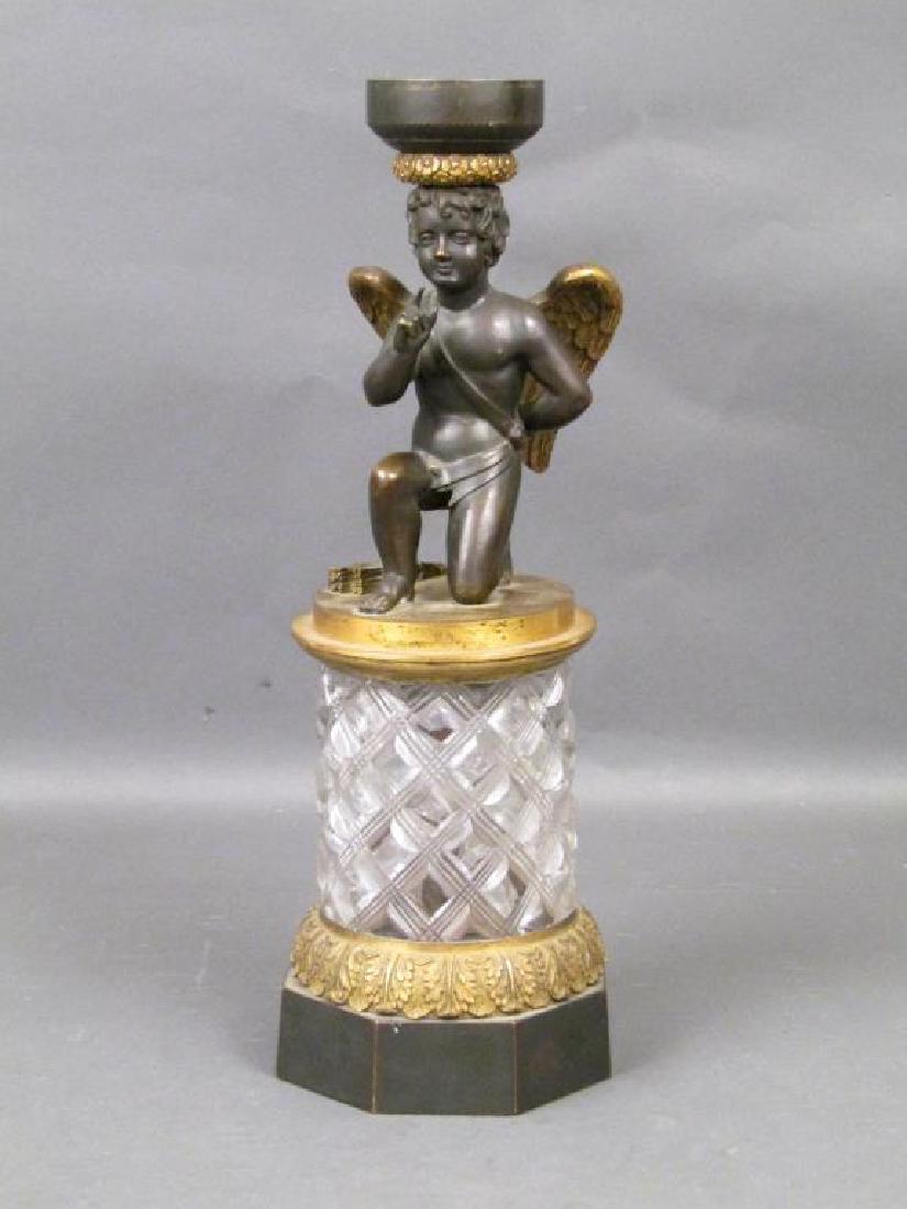 Empire Style Bronze and Cut Glass Centerpost (1 of 8)