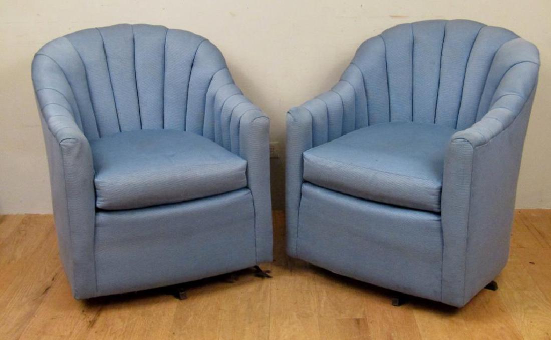 Pair Art Deco Style Club Chairs (1 of 6)