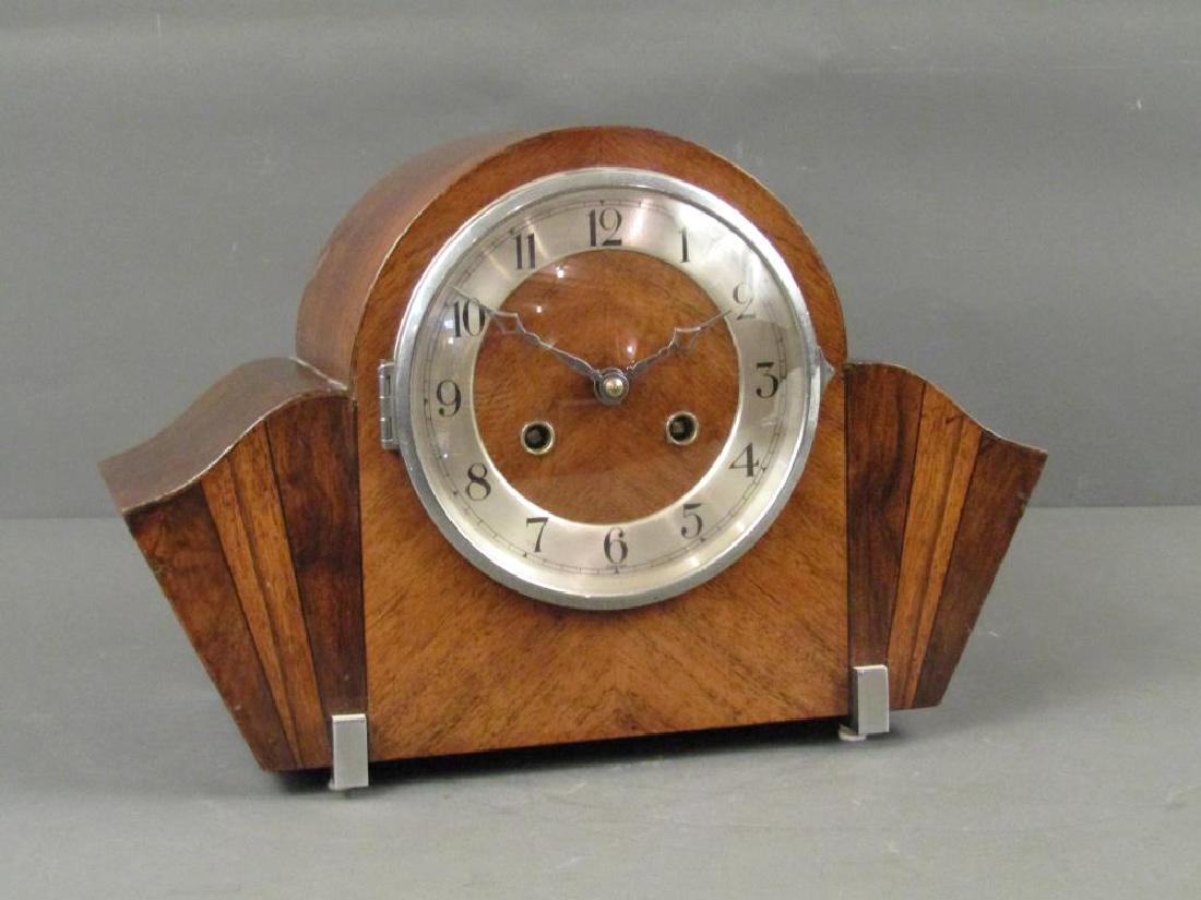 Art Deco Wood Mantle Clock (1 of 7)