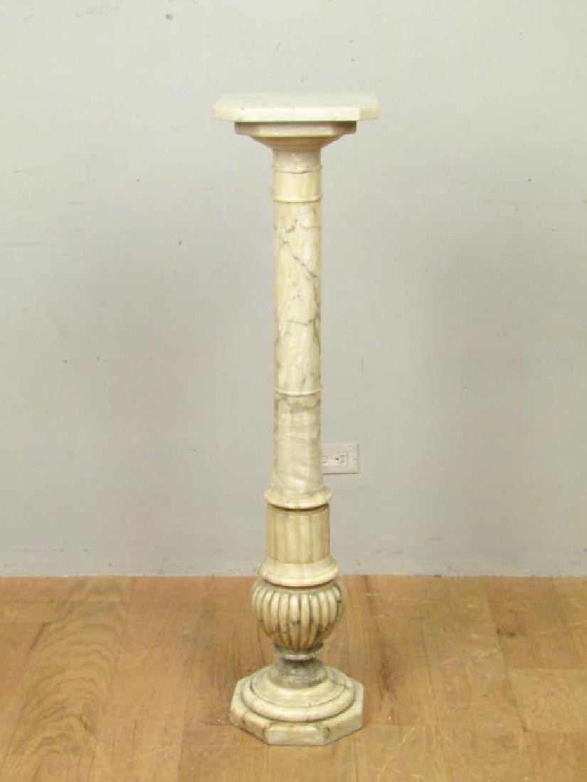 Neo-Classical Style Marble Column Pedestal (1 of 7)