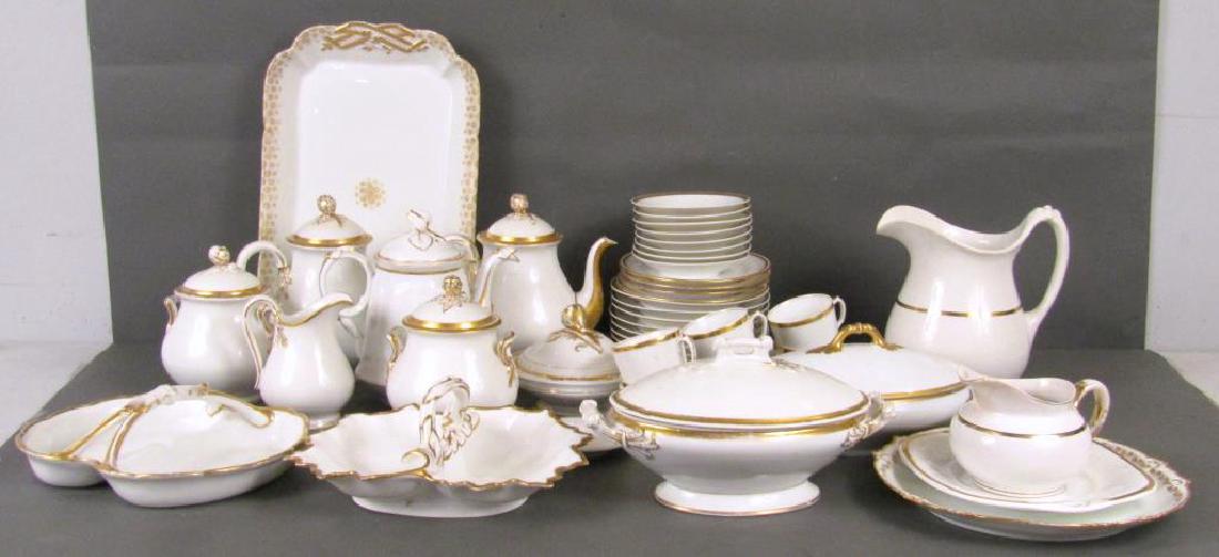 Assembled Gilt Rimmed Dinner and Serving Ware (1 of 9)