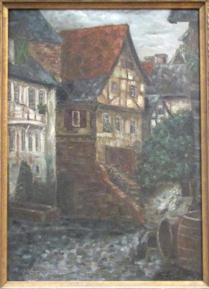 Signed Illegibly - Oil on Board (1 of 5)