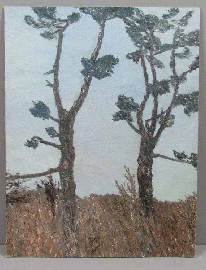 Initialed L. R. - Oil on Board (1 of 3)