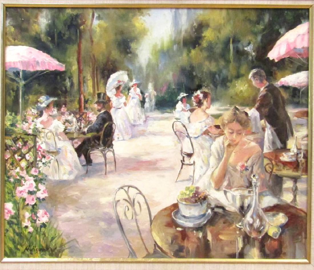 Framed Giclee on Canvas - Garden Scene (1 of 4)