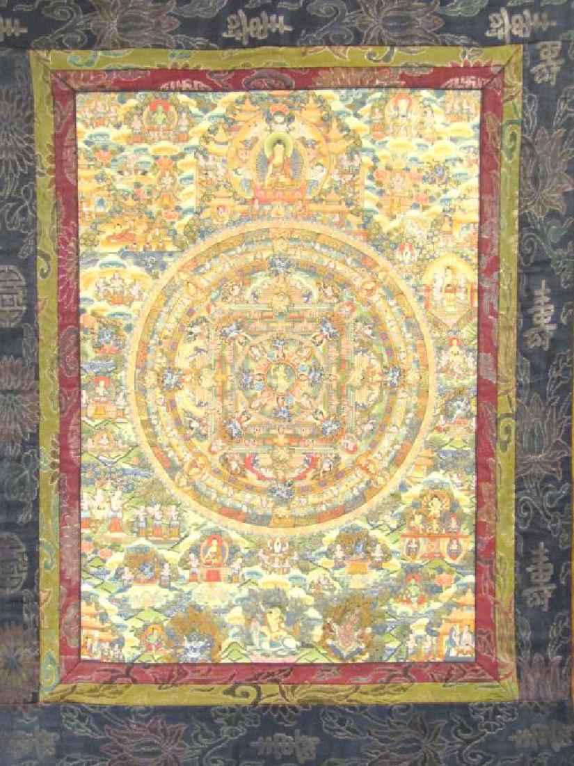 Chinese Painted Tonka Wall Hanging (1 of 9)