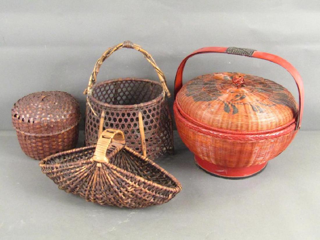4 Asian Woven Baskets (1 of 5)