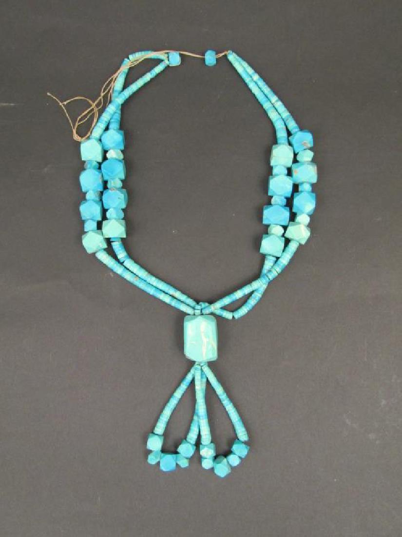Large Turquoise Bead Necklace (1 of 6)