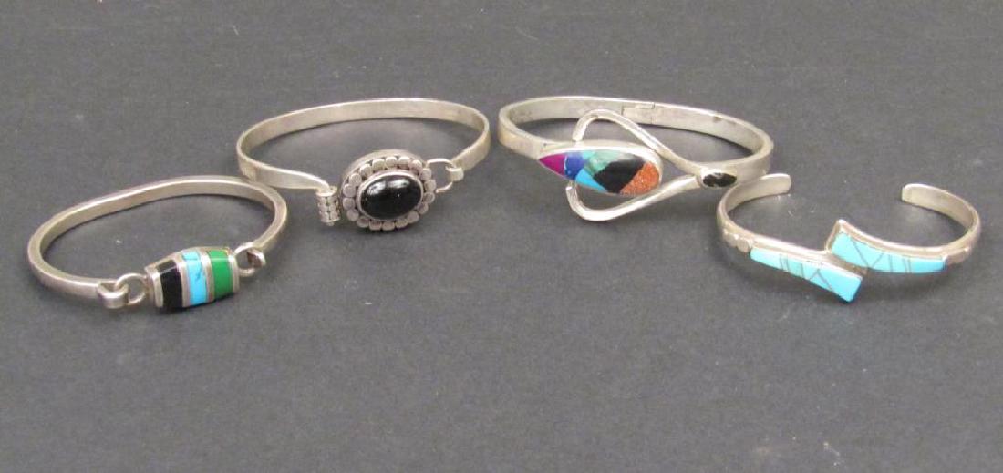 4 Mexican Sterling Silver Bracelets (1 of 4)