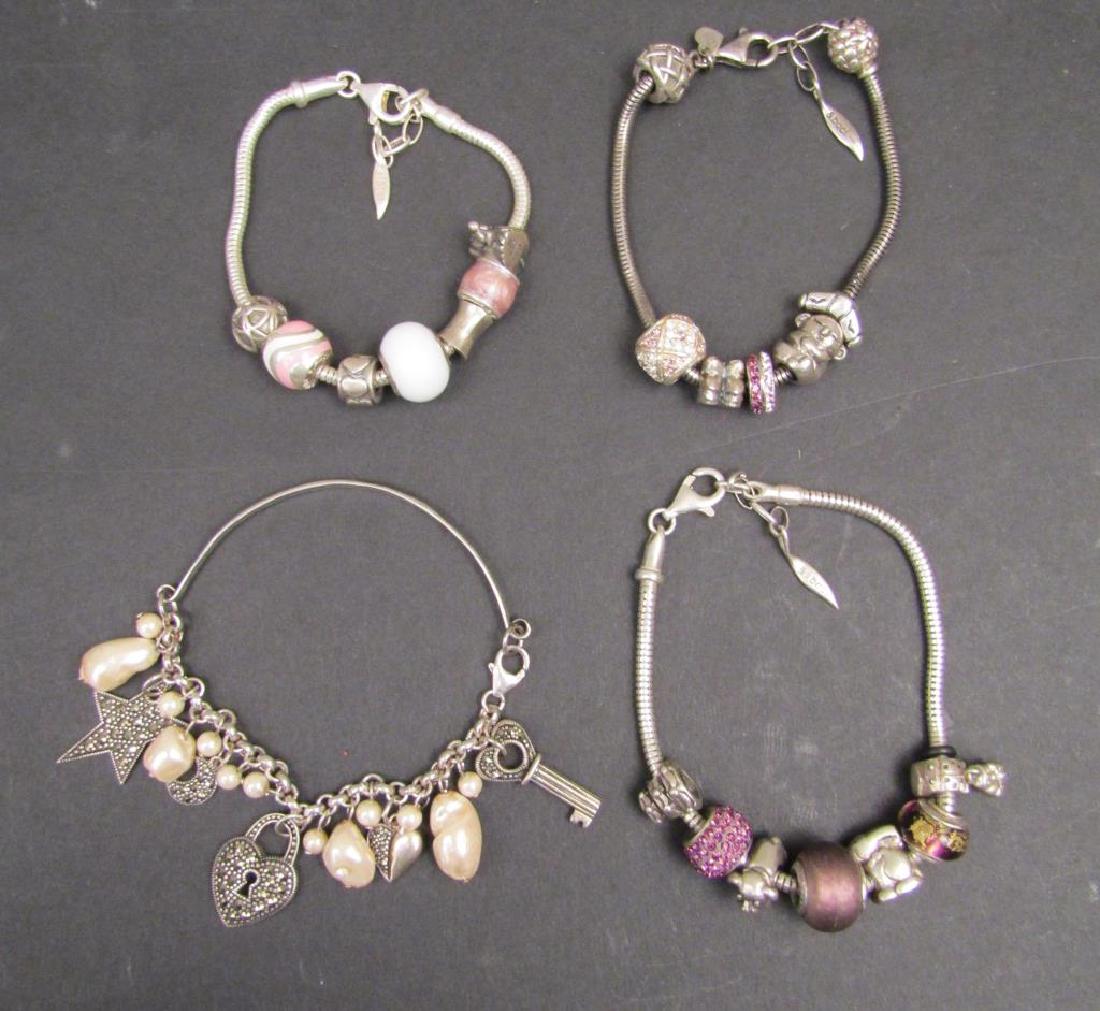 4 Sterling Charm Bracelets (1 of 6)