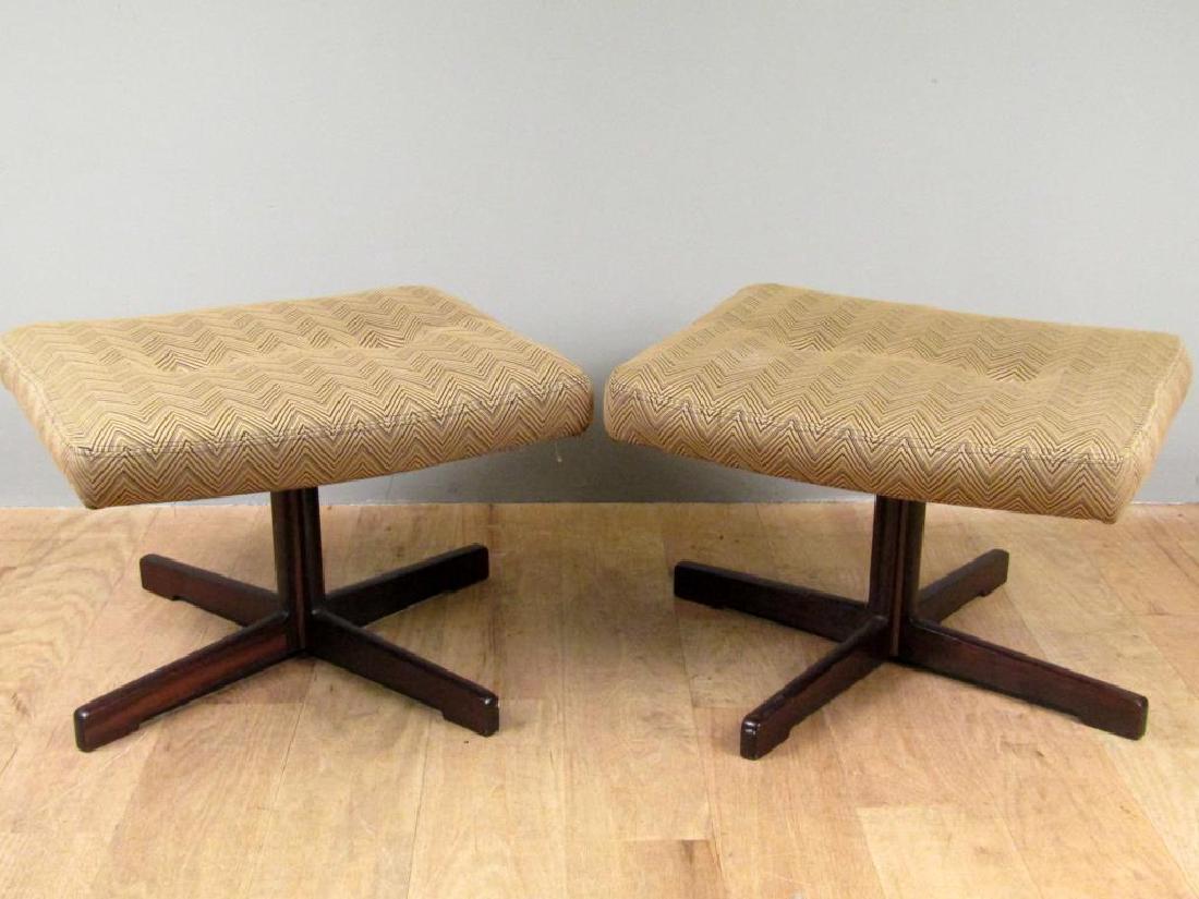 Pair Mid Century Modern Ottomans (1 of 3)