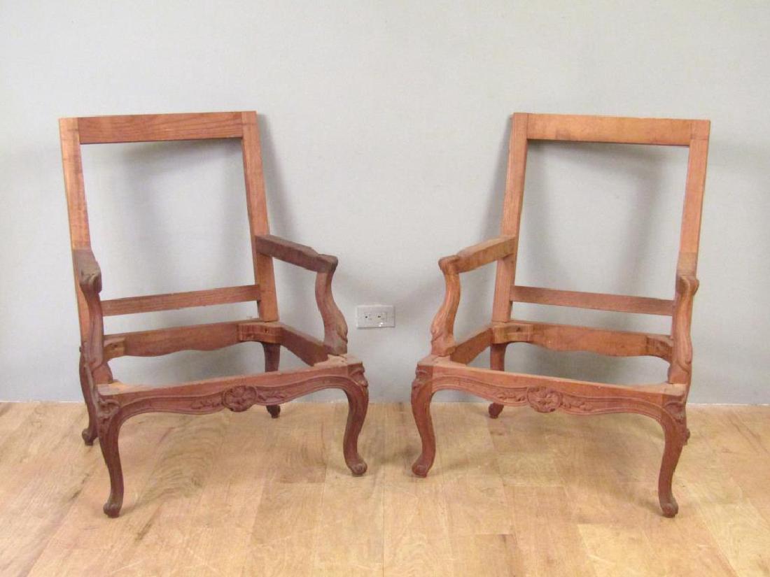 Pair Georgian Style Lolling Arm Chair Frames (1 of 2)