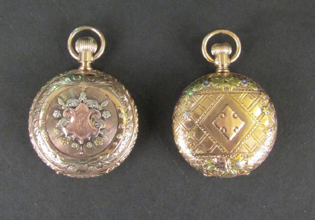 2 American Waltham 14K Gold Pocket Watches (1 of 7)