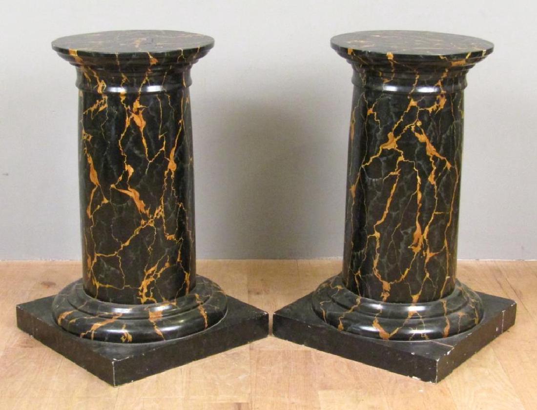Pair Faux Marble Pedestals (1 of 5)