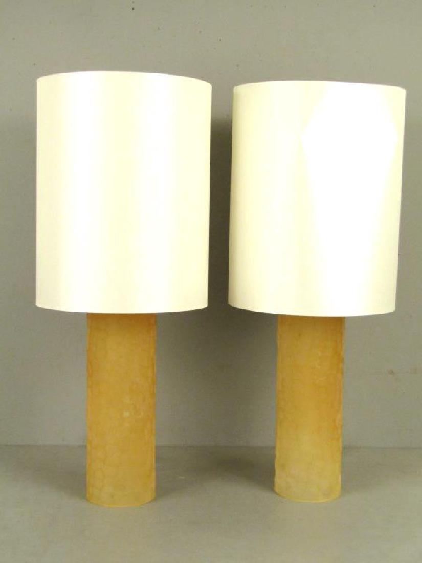 Pair Vivarini Murano Glass Column Lamps (1 of 7)