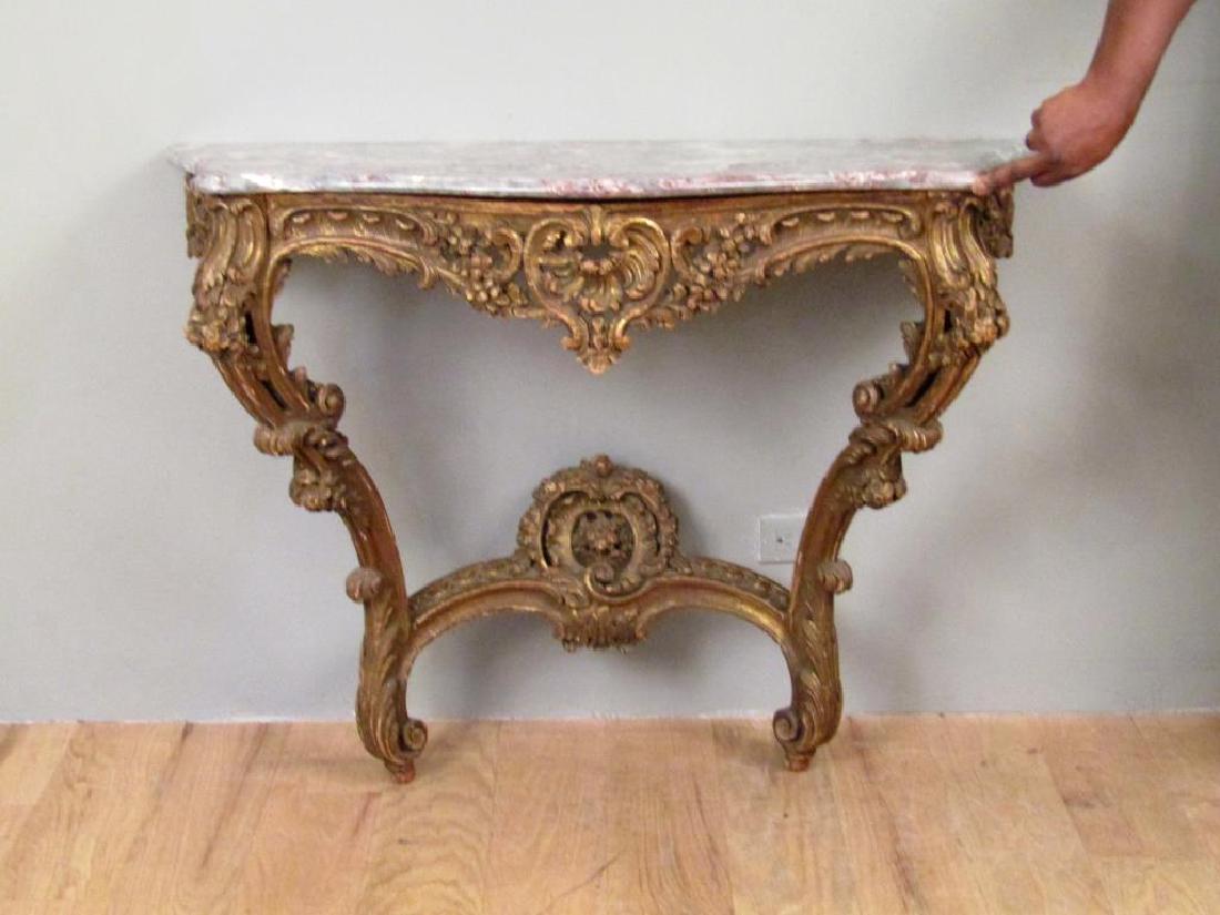 George III Style Marble Top Bracket Console (1 of 7)