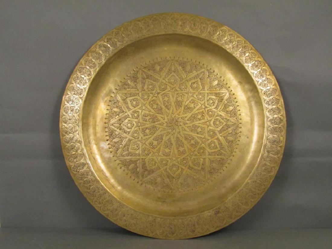 Large Indian / Southeast Asian Brass Tray (1 of 4)