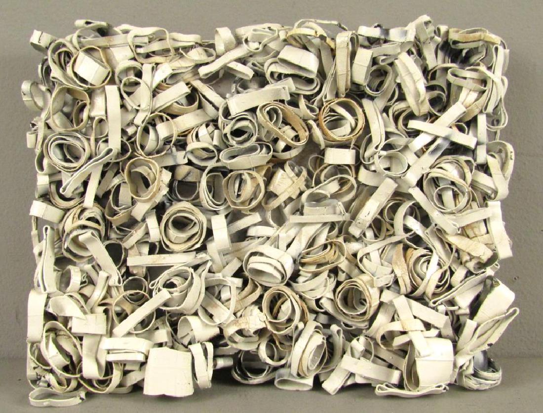 Gregory Coates - Plastic Coils: Gym cut" 2008. Curled cut plastic pieces. Signed, titled, and dated on verso. 11" X 14