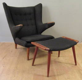 Hans Wegner Papa Bear Chair and Ottoman