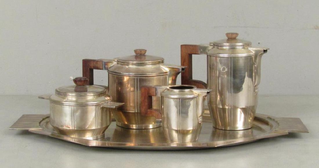 French Art Deco Silver Plated Tea Set (1 of 9)