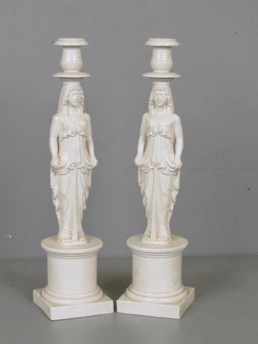 Pair Italian Porcelain Candlesticks (1 of 7)