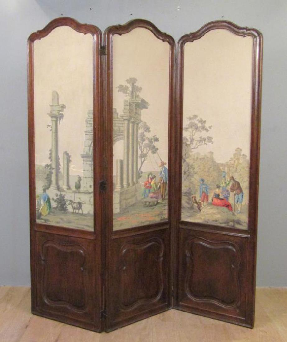 Don Rousseau Painted 3 Panel Screen (1 of 9)