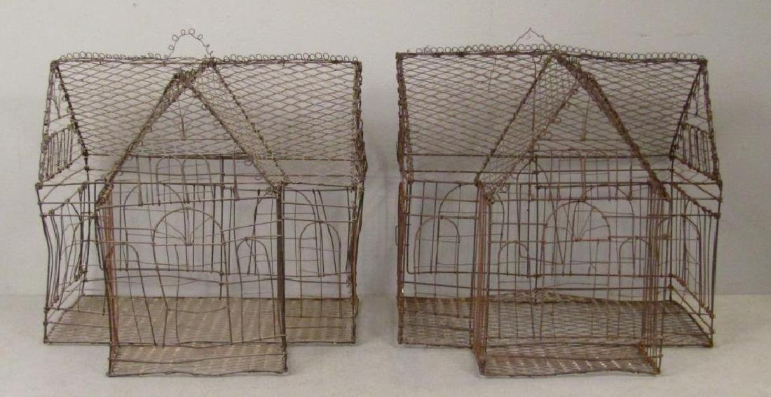 Pair Wire Bird Cages (1 of 3)
