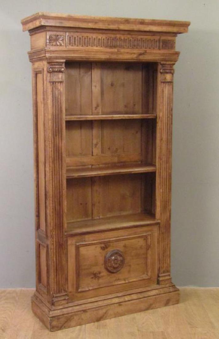 Empire Style Pine Carved Open Bookcase (1 of 8)