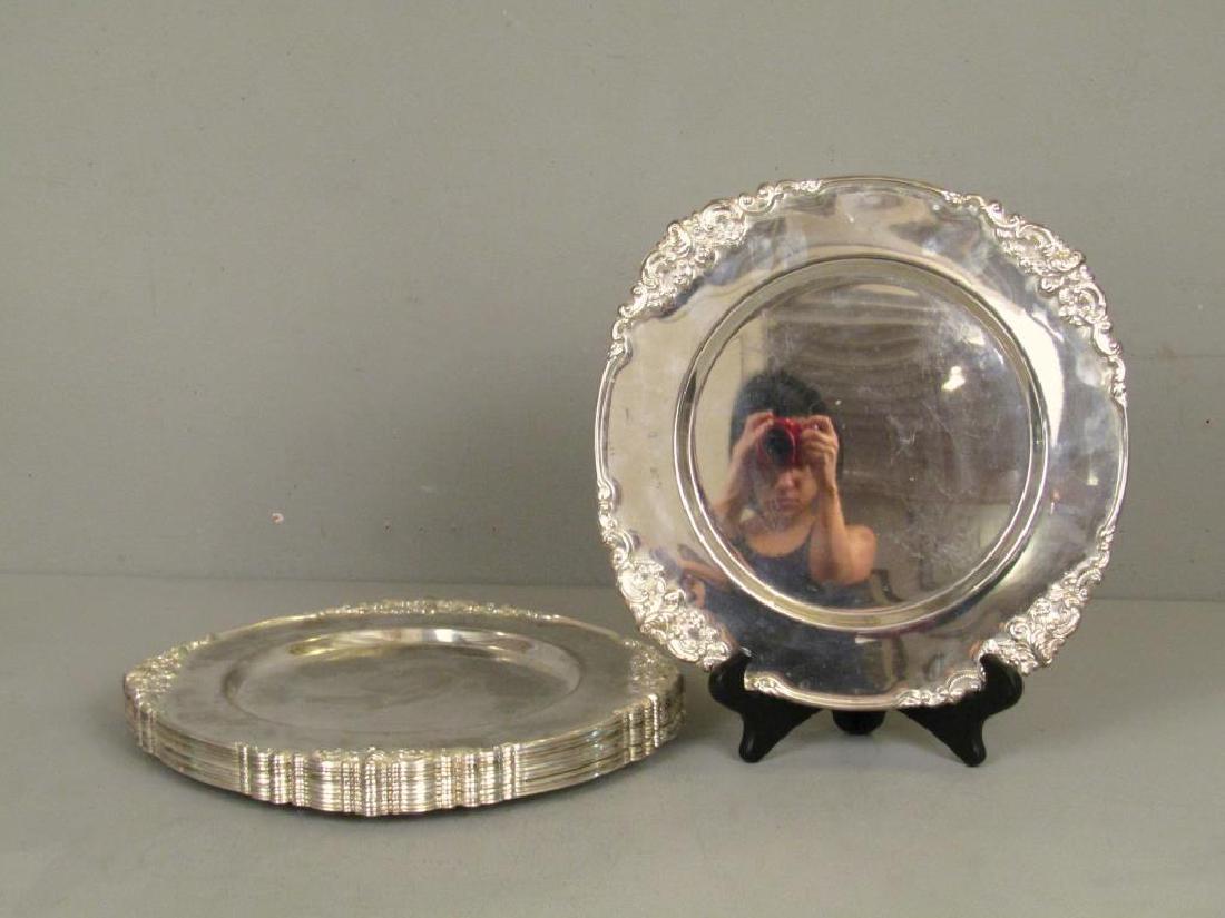 Set of 12 Godinger Silver Plated Plates (1 of 4)