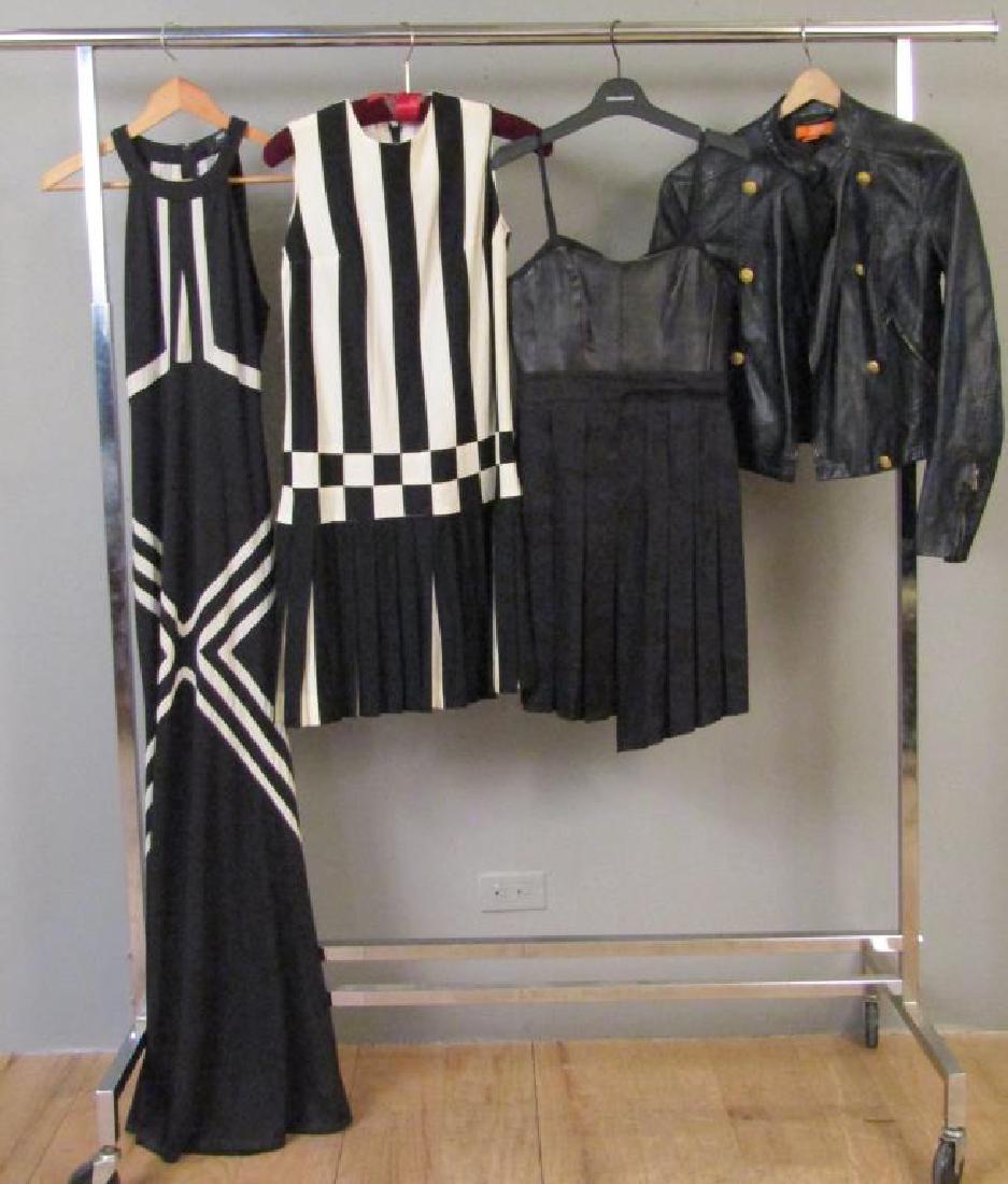 4 Articles of Women's Clothing: ABS, unlabeled two-tone dress (possibly custom-made. Tears as shown), Rag & Bone, and Joe Fresh.