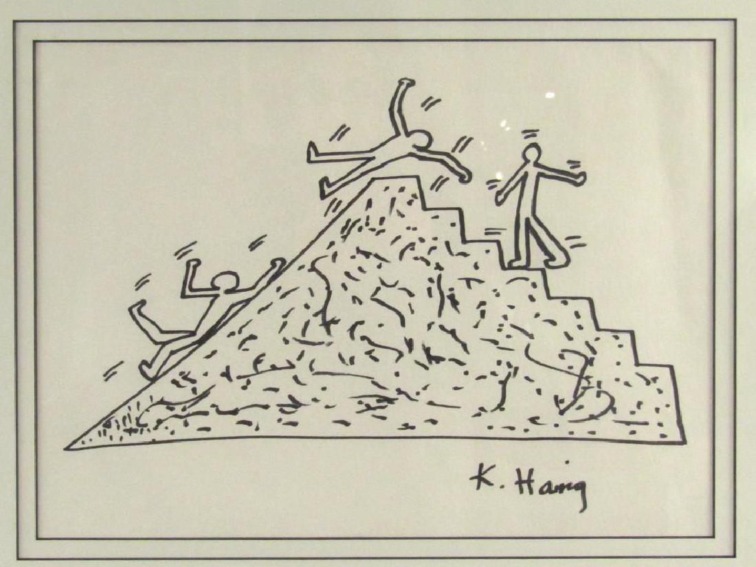 Signed Keith Haring - Ink on Paper (1 of 4)