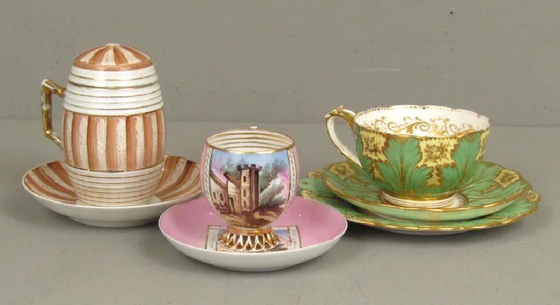 3 Porcelain Cups and Saucers (as is) (1 of 8)