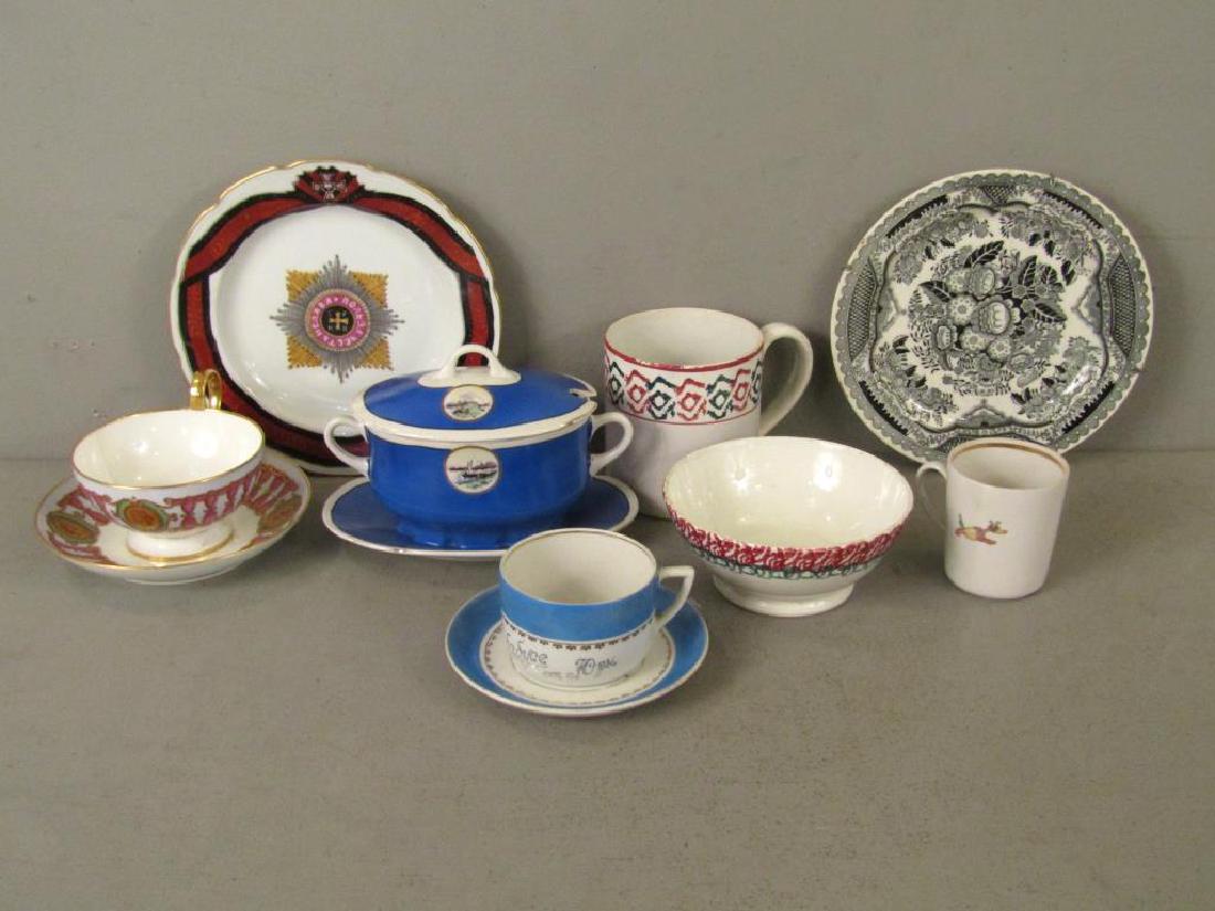 Assorted Russian and Style Porcelain: Mottahedeh, etc. Large cup as is, and a memorial cup.