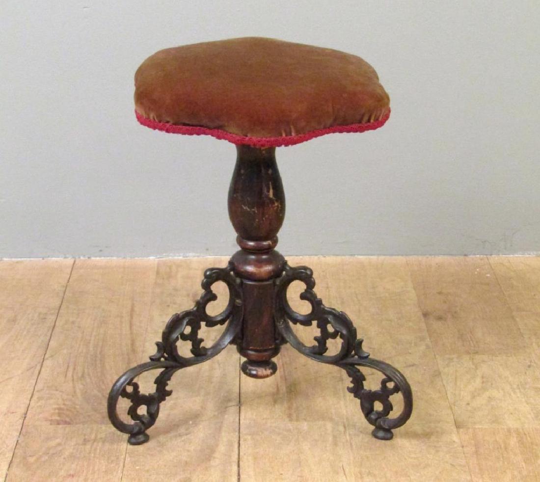 Victorian Upholstered Piano Stool (1 of 4)