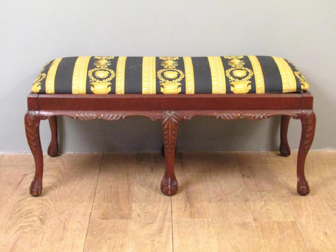 Chippendale Style 6 Legged Bench (1 of 4)