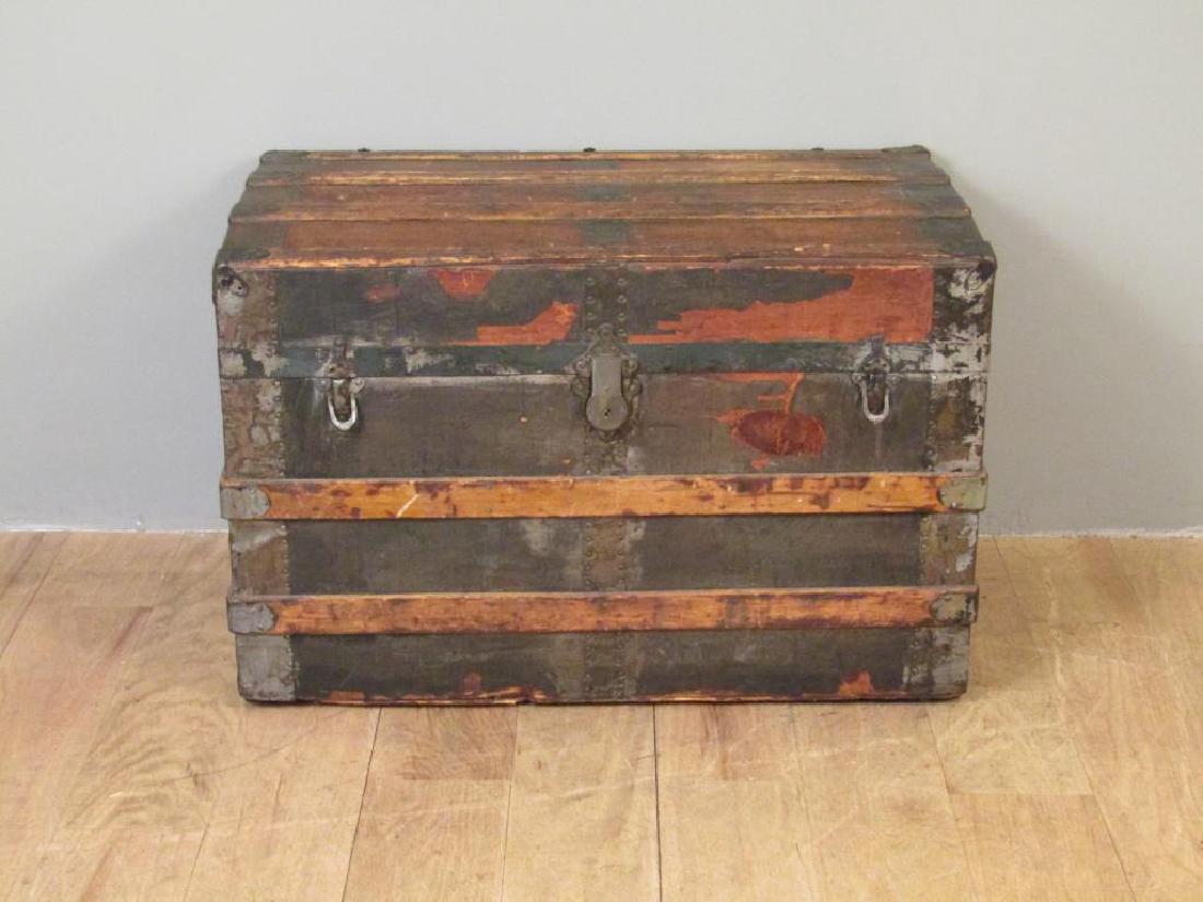 Vintage Wood and Metal Steamer Trunk (1 of 6)