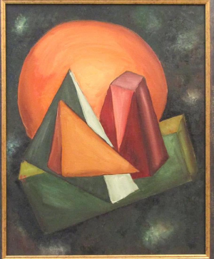 Initialed B. N. - Oil on Board (1 of 6)