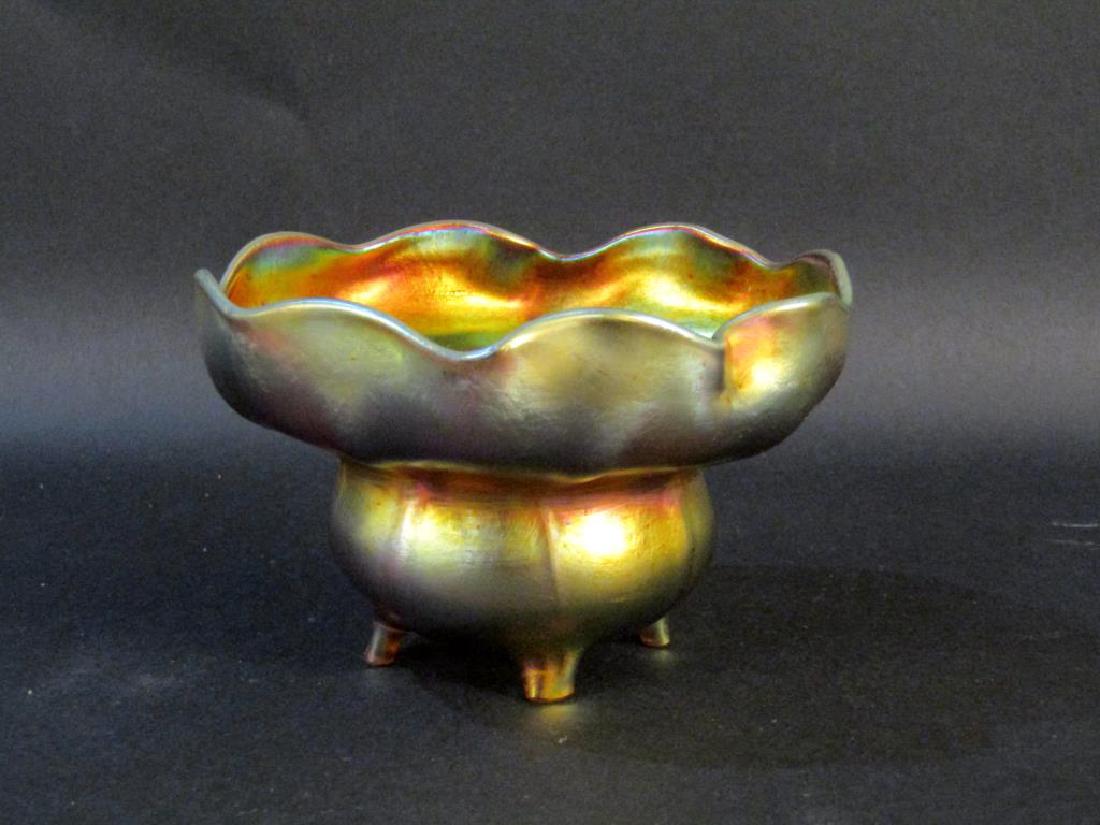 Tiffany Favrille Footed Bowl (as is) (1 of 7)