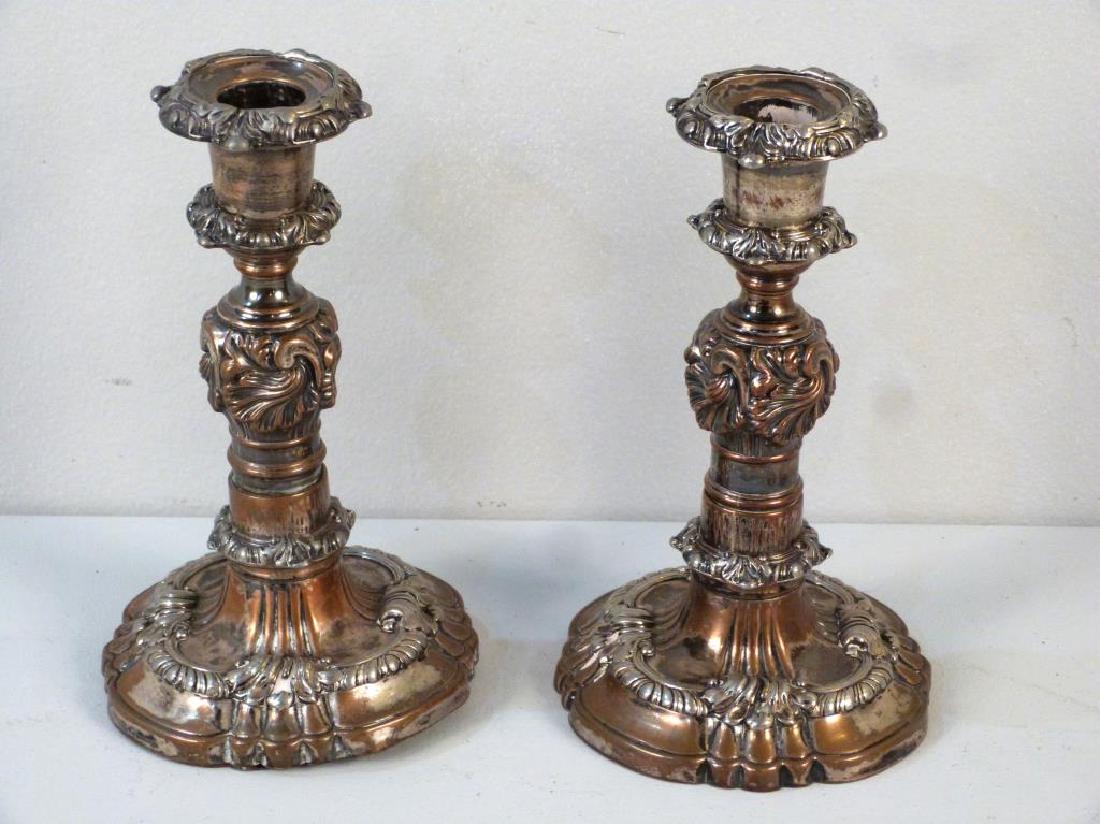 Pair Silver Plated Candlesticks (1 of 3)